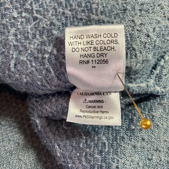 ZENANA OUTFITTERS Sherpa Fleece Pullover Sweatshirt 1/4 Zip Mock Womens L Blue - Picture 11 of 11